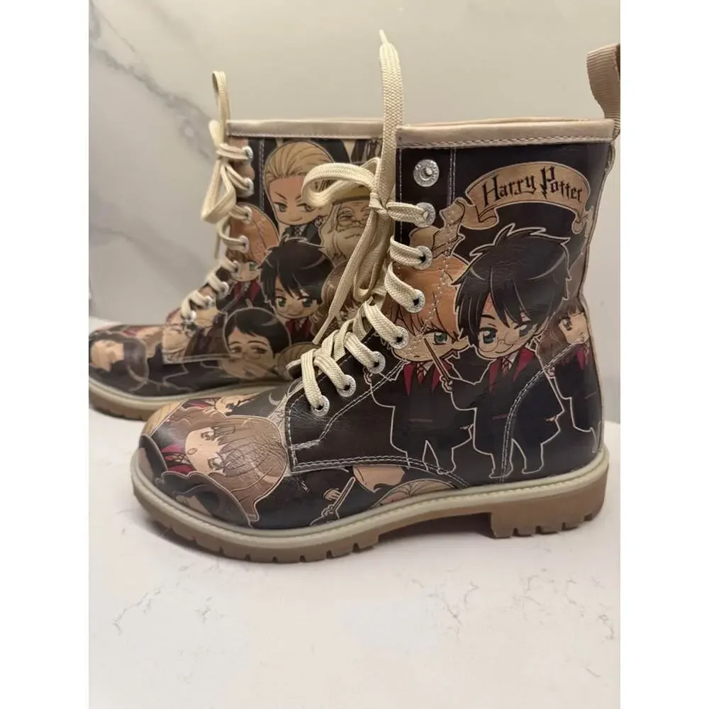 DOGO Harry Potter  Size 37 Women’s 6.5 Animated Anime Vegan Leather Ankle Boots